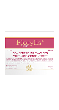 Мульти кислотная сыворотка-концентрат с фруктовыми кислотами Florylis PRO 5х3 мл